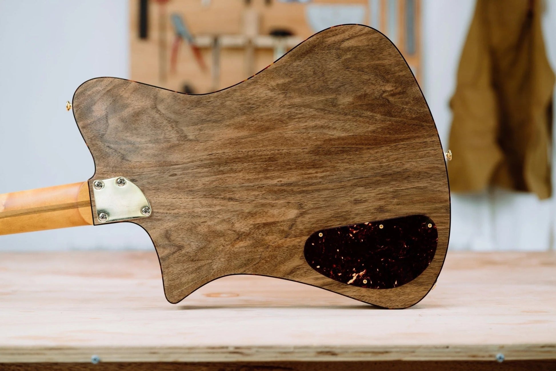 Ex-demo Indiana Slim electric guitar with elm body rear view