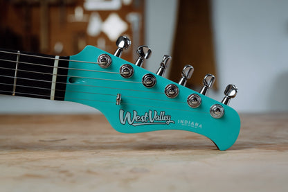 INDIANA CLASSIC IN SEA FOAM GREEN (BUILT - TO - ORDER) - westvalleyguitars