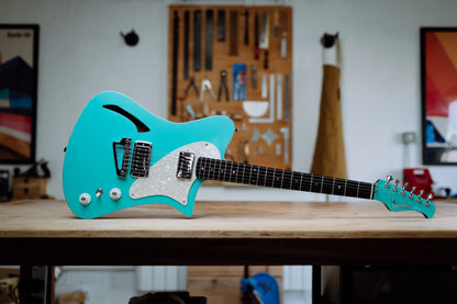INDIANA CLASSIC IN SEA FOAM GREEN (BUILT - TO - ORDER) - westvalleyguitars